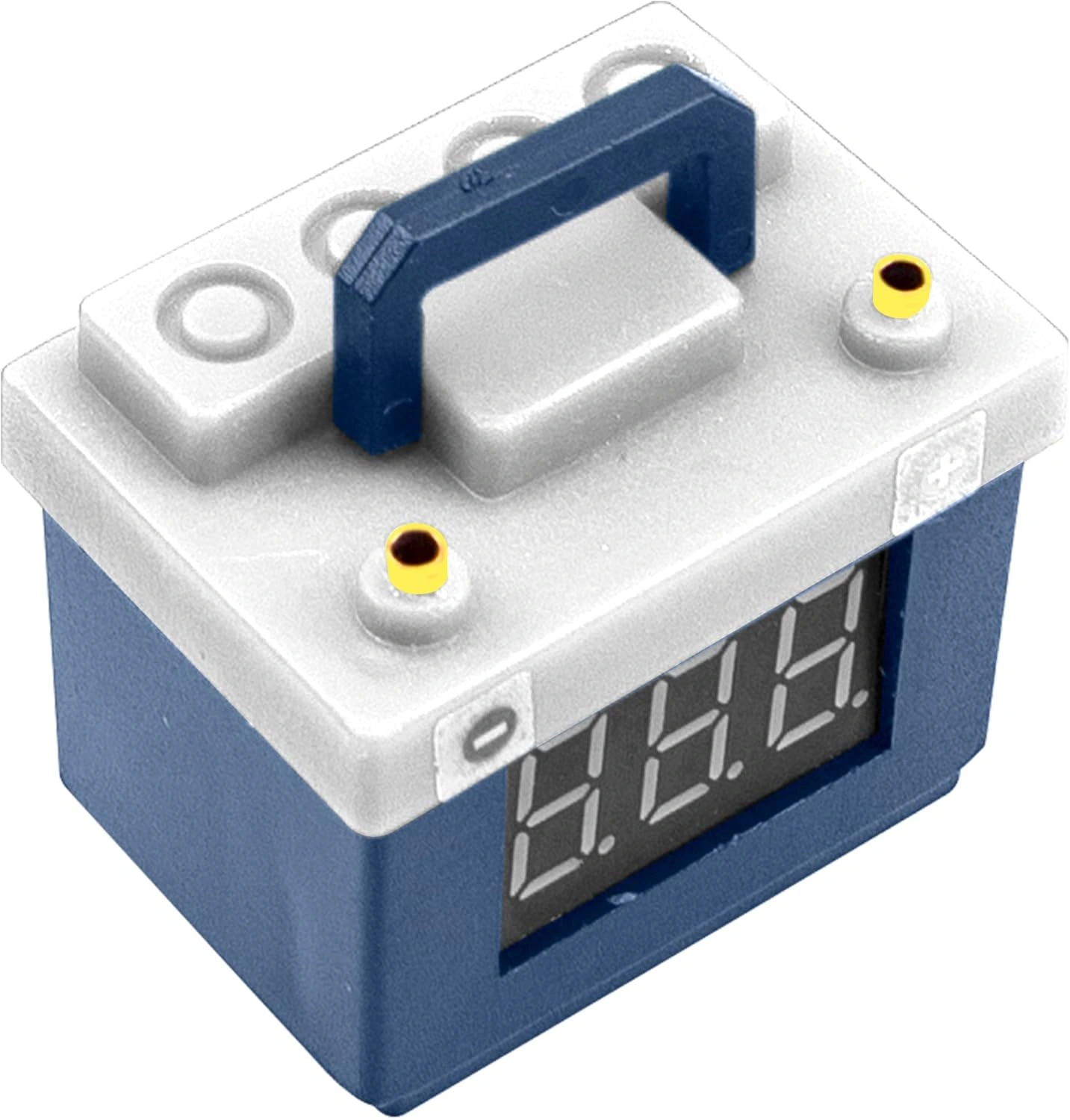 Ready-to-Assemble RC Car Battery Box - Cool White & Blue Design!